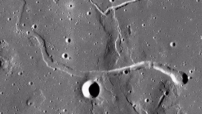 Moon Caves - Photo of the moon by the Chandrayaan-3 probe's Lander Hazard Detection and Avoidance Camera (LHDAC). (Image credit: ISRO)