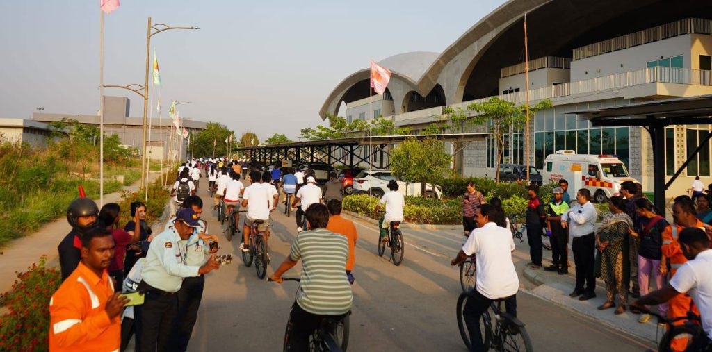 Sundays on Cycle” under the @Fit India was held at IIT Hyderabad, brought together 1000+ fitness enthusiasts for an energizing morning.
