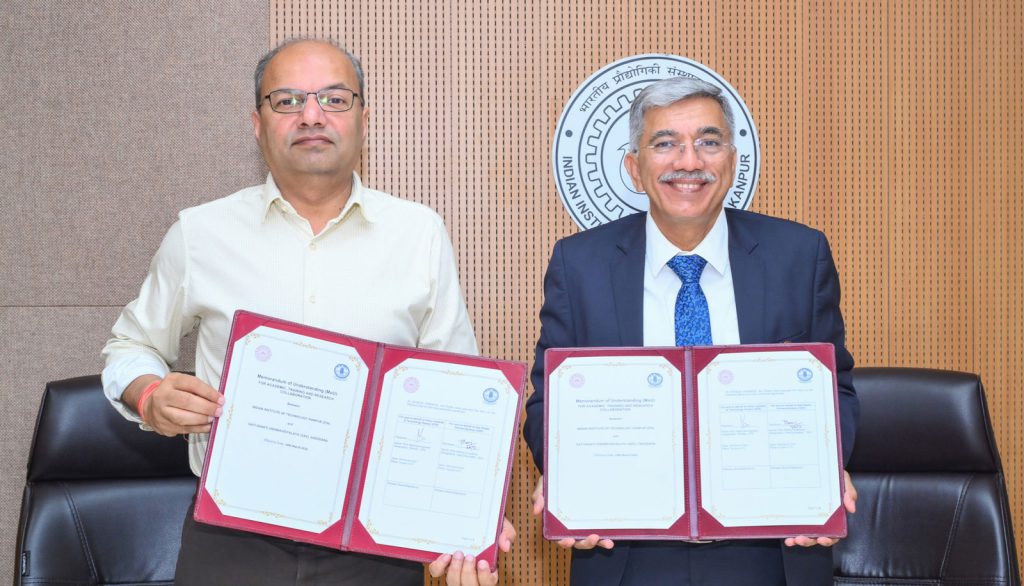 The MoU was signed by director, IIT-K Prof Manindra Agrawal and vice-chancellor, GSV Prof Manoj Choudhary.