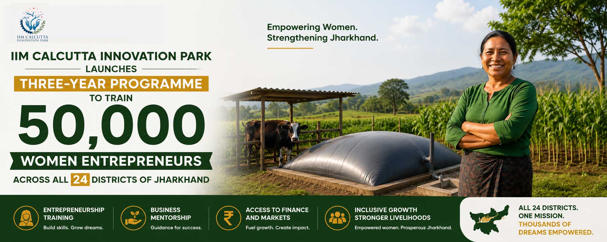 IIM Calcutta Innovation Park to Train 50,000 Women Entrepreneurs in Jharkhand