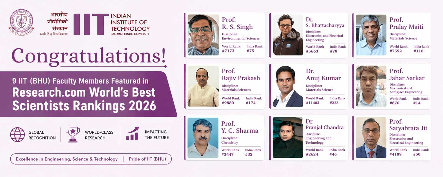 IIT (BHU) Varanasi celebrates nine faculty members featured in Research.com’s World’s Best Scientists Rankings 2026