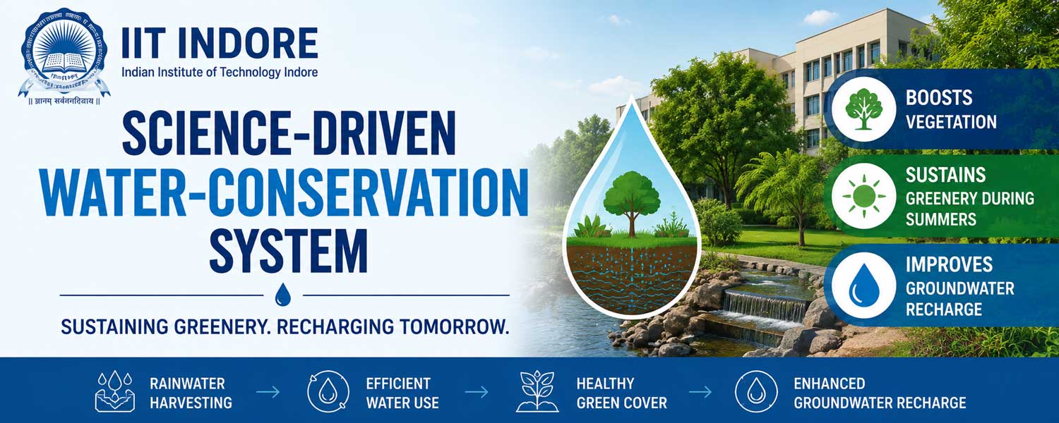 Science-driven water conservation system boosts vegetation on IIT-Indore campus