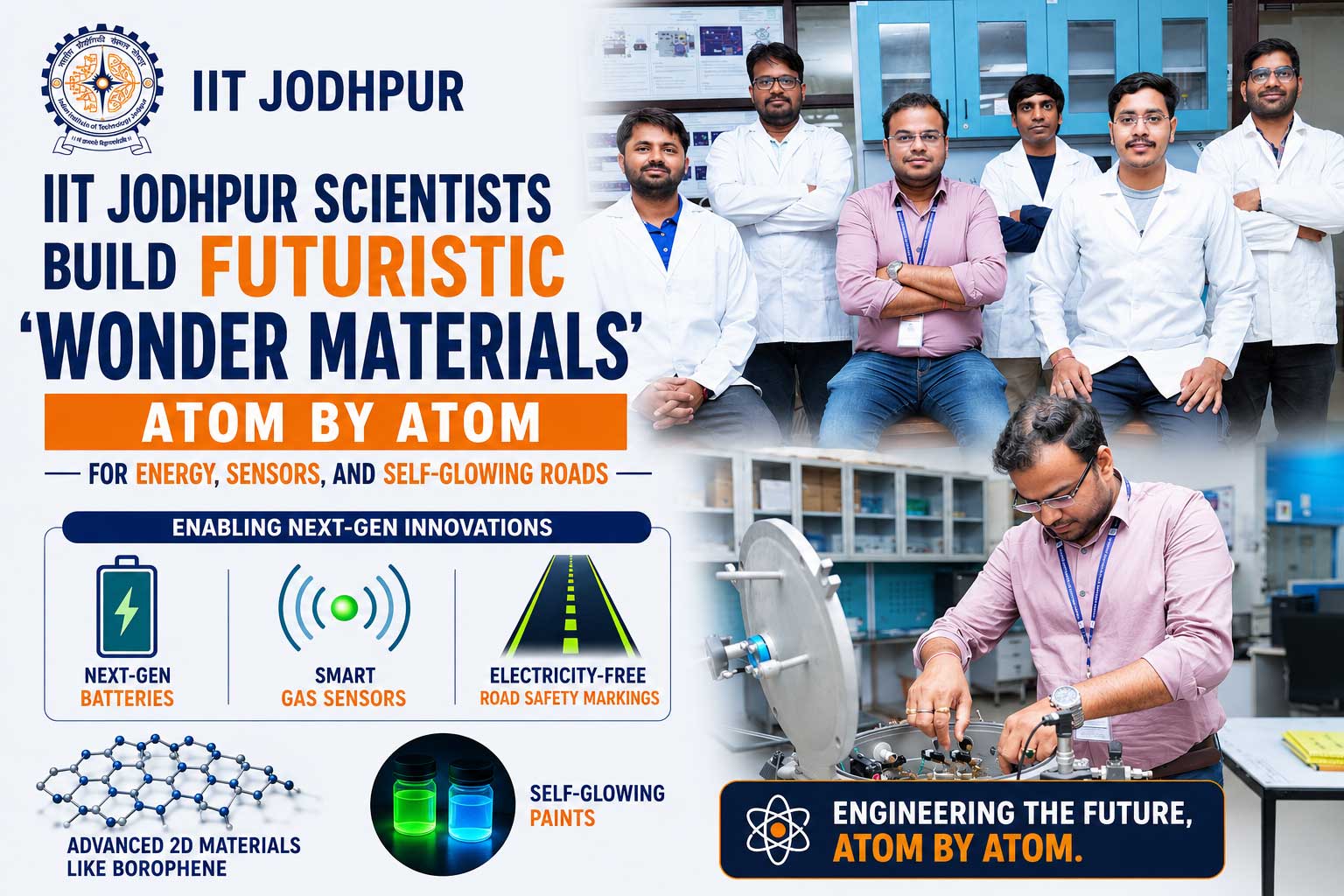 IIT Jodhpur Scientists Build Futuristic ‘Wonder Materials’ Atom by Atom