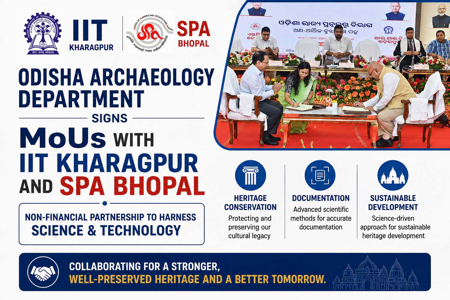 Odisha signs pact with IIT Kharagpur, SPA Bhopal for conservation of heritage structures