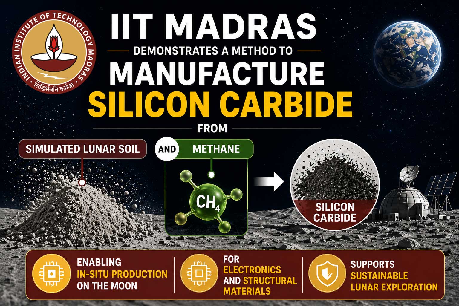 IIT Madras researchers turn moon soil into material for future lunar habitats
