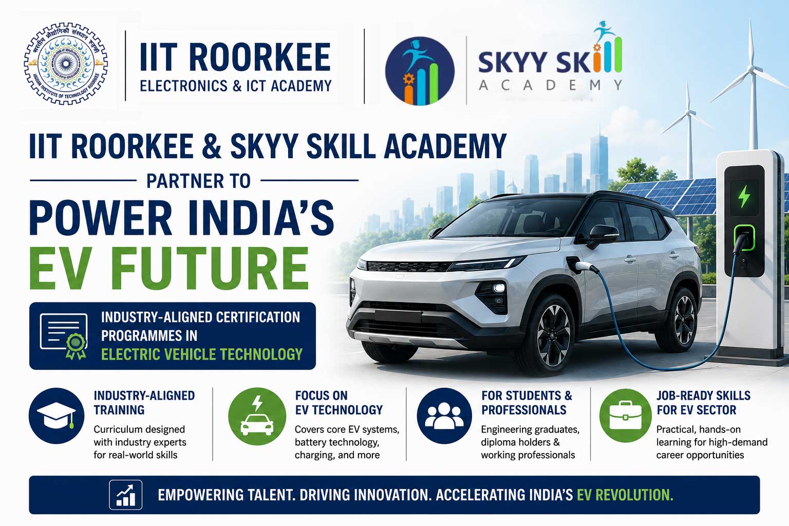 IIT Roorkee and SkyySkill Academy Programmes to Build Job Ready Talent in Electric Vehicle Technology
