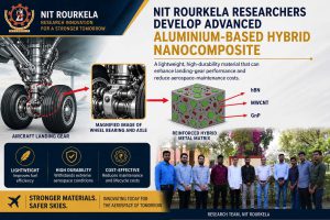 National Institute of Technology Rourkela has developed a lightweight, high-durability material that could significantly enhance aircraft landing gear performance.