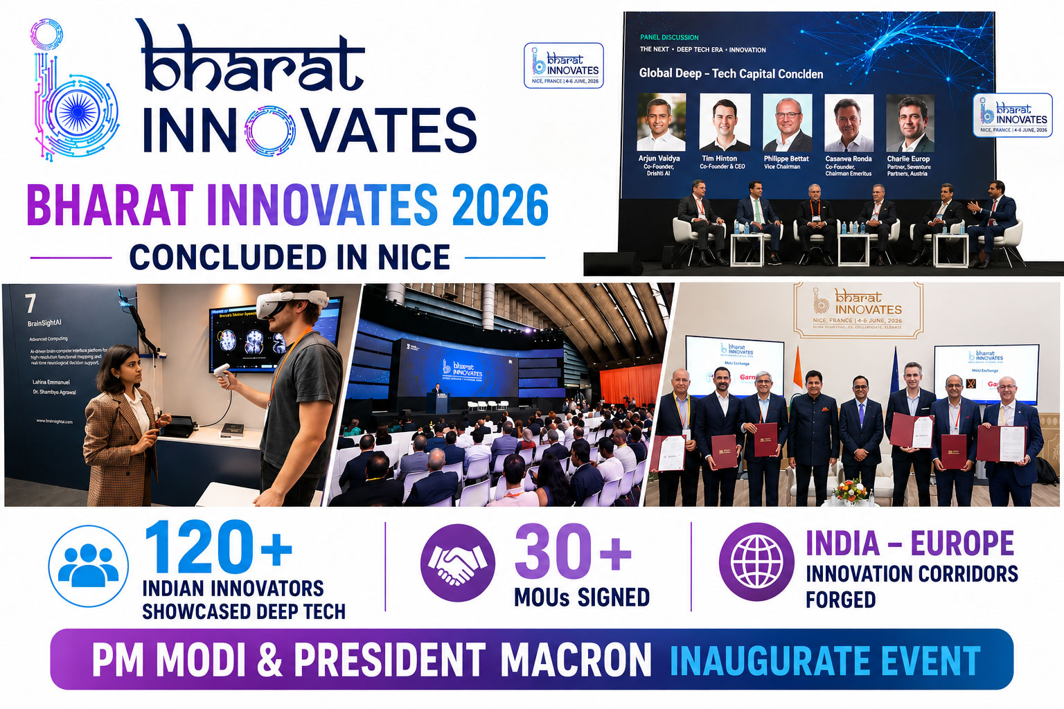 Bharat Innovates 2026 begins in Nice, forging new India–Europe deep-tech partnerships