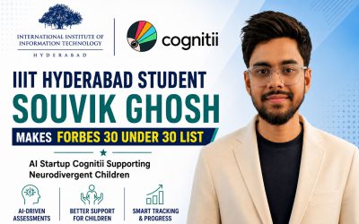 IIIT Hyderabad student makes it to Forbes 30 under 30 with AI startup Souvik Ghosh, final year at IIIT Hyderabad & co-founder of edtech platform Cognitii.