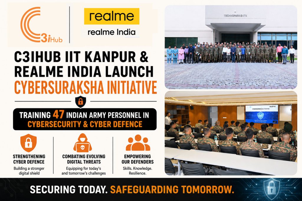 C3iHub IIT Kanpur and Realme India Launch CyberSuraksha Initiative