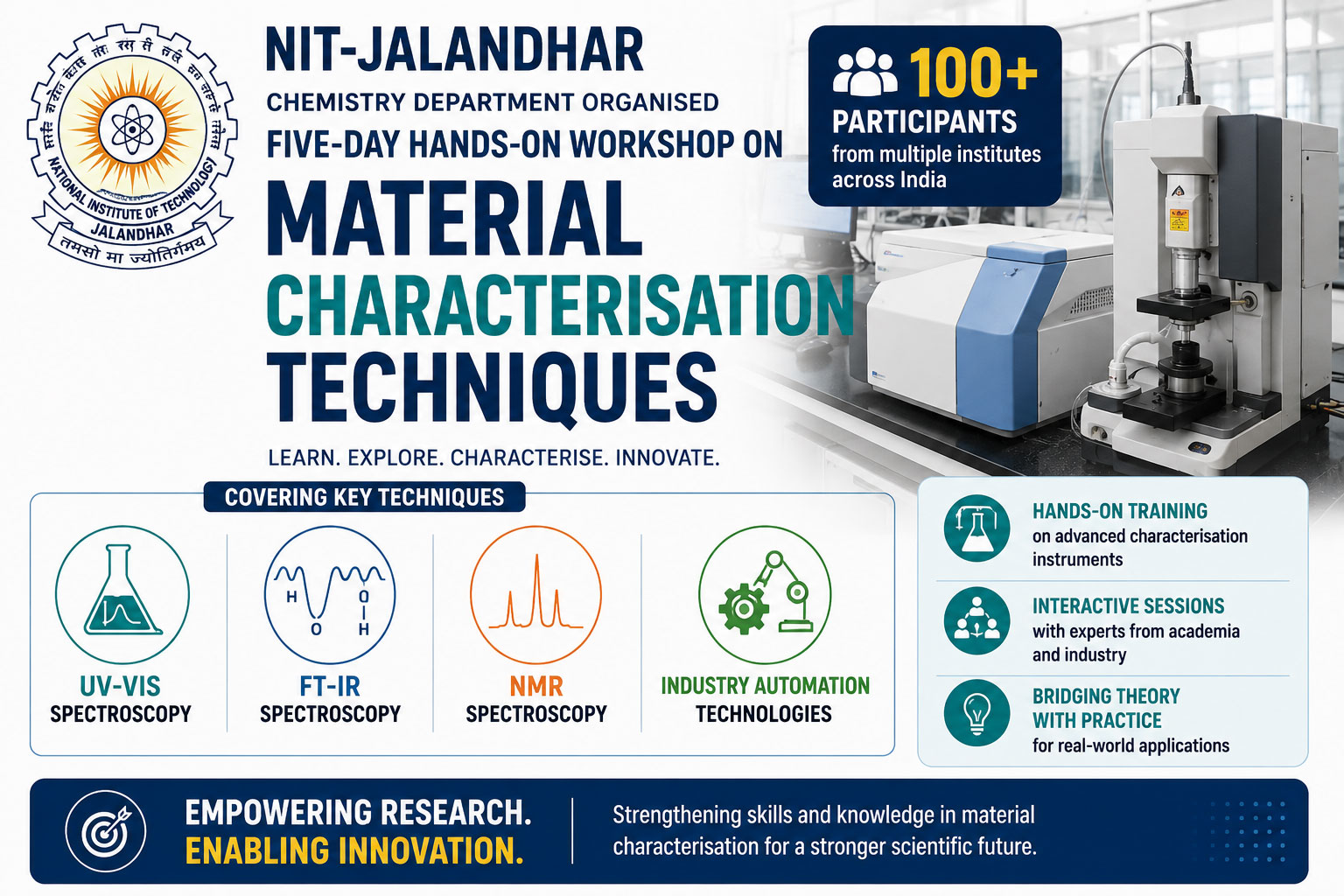 NIT-Jalandhar hosts five-day workshop on Material Characterisation Techniques