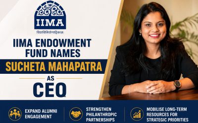 IIMA Endowment Fund names alumna Sucheta Mahapatra as CEO to expand alumni engagement, strengthen philanthropic partnerships, and mobilise long-term resources for strategic priorities.
