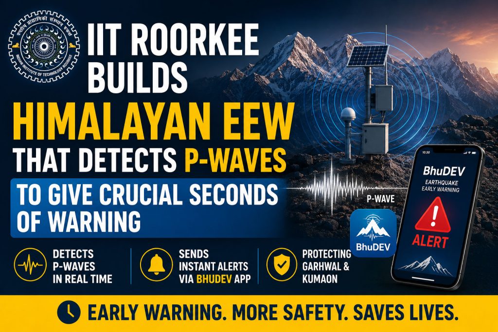 IIT Roorkee Builds Himalayan EEW That Detects P‑Waves to Give Crucial Seconds of Warning
