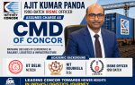 1990-batch IRSME officer Ajit Kumar Panda assumes charge as CMD of CONCOR, bringing decades of railway, logistics and infrastructure experience.