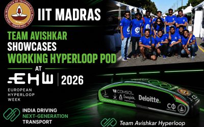 IIT Madras’s Team Avishkar showcases a working Hyperloop pod at EHW 2026, highlighting India’s growing capabilities in next-generation transport technology.