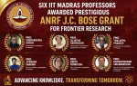Six IIT Madras faculty members receive ANRF J.C. Bose Grant, securing ₹25 lakh annually for five years to advance frontier research