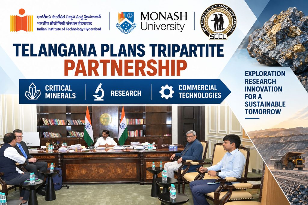 Telangana Pushes for Tripartite Partnership on Critical Minerals with Monash, IIT-H and SCCL